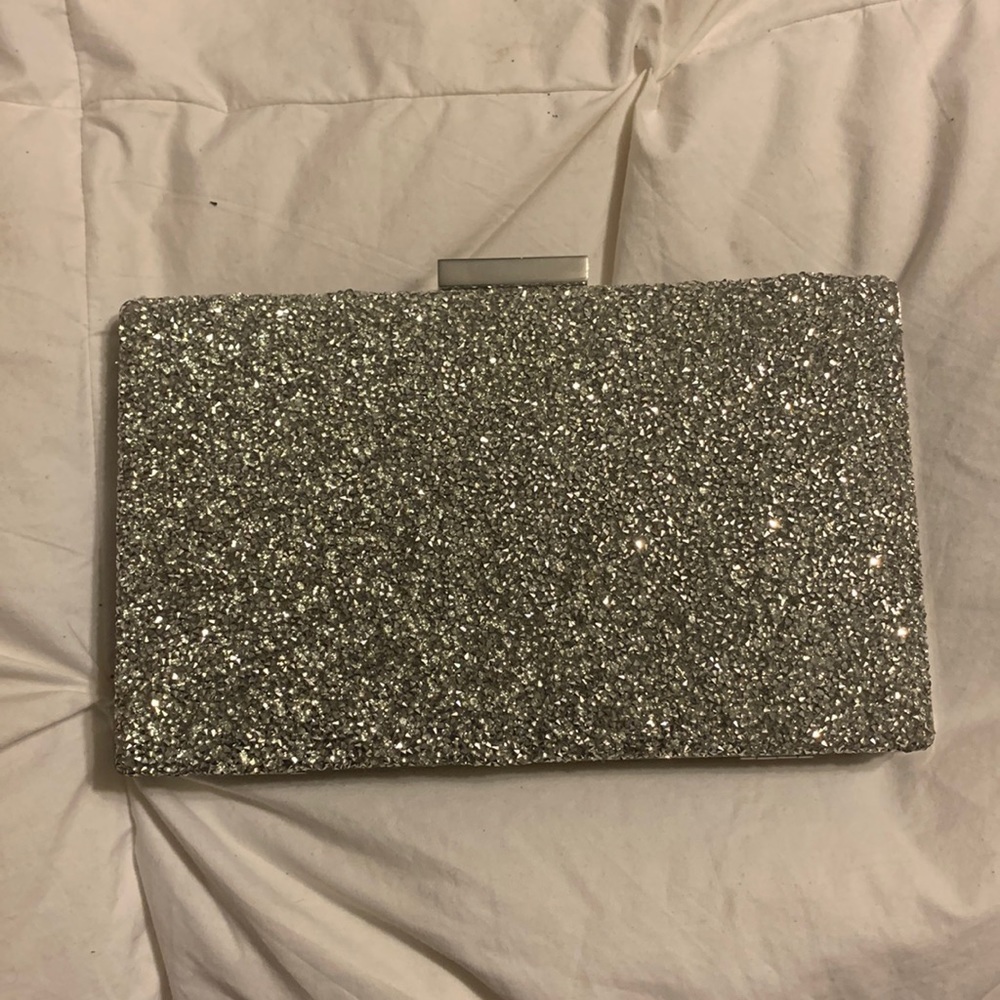 Silver evening bag